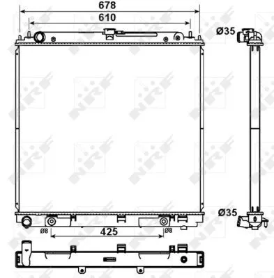 NRF Radiator, engine cooling (53179)