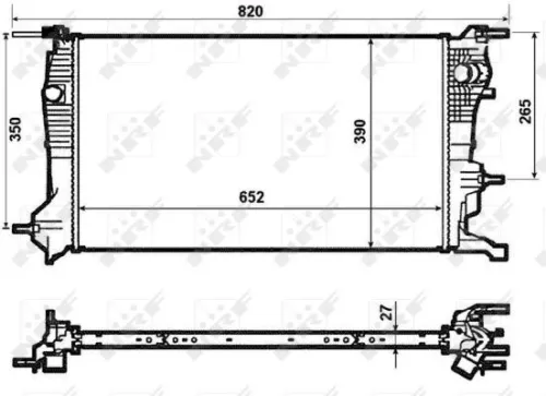 NRF Radiator, engine cooling (53964)