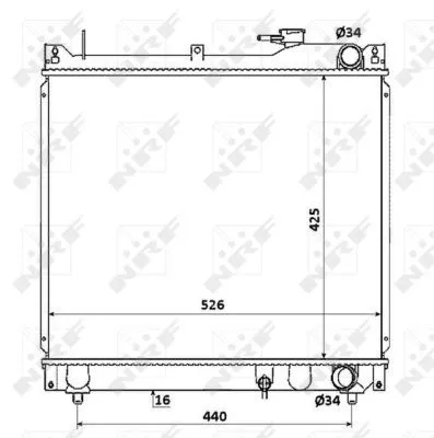 NRF Radiator, engine cooling (53913)