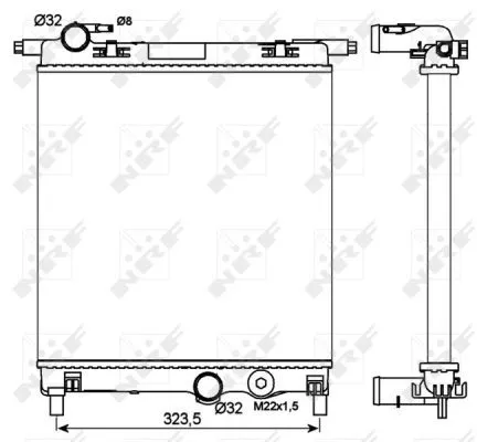 NRF Radiator, engine cooling (53102)
