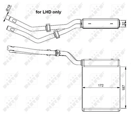 NRF Heat Exchanger, interior heating (54303)