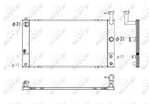 NRF Radiator, engine cooling (53747)