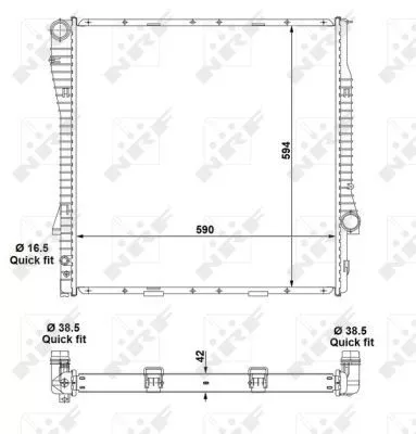 NRF Radiator, engine cooling (55328)