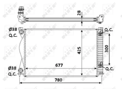 NRF Radiator, engine cooling (58234)