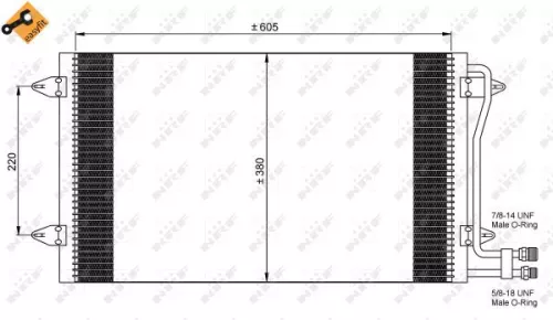NRF Condenser, air conditioning (35656)