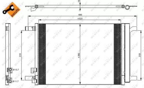 NRF Condenser, air conditioning (35968)