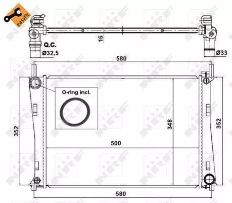 NRF Radiator, engine cooling (58274)