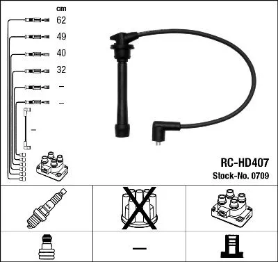 NGK Ignition Cable Kit (0709)