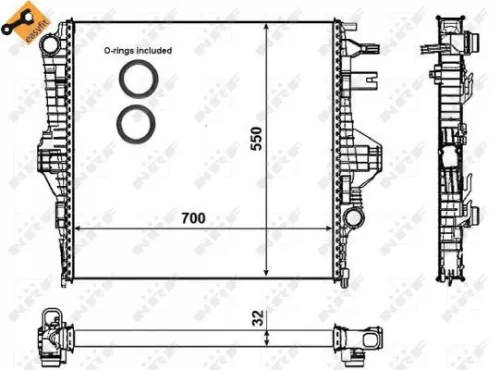 NRF Radiator, engine cooling (53005)