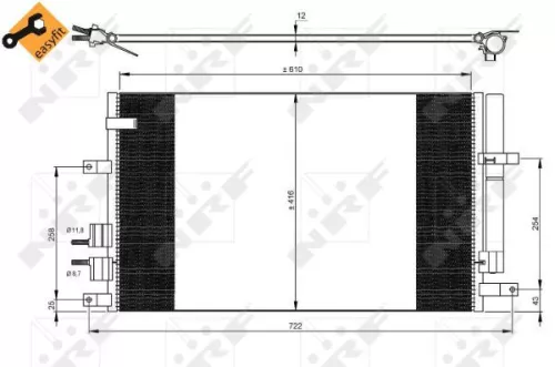 NRF Condenser, air conditioning (35911)