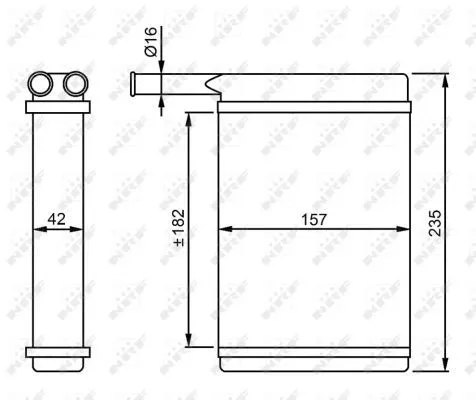 NRF Heat Exchanger, interior heating (52221)