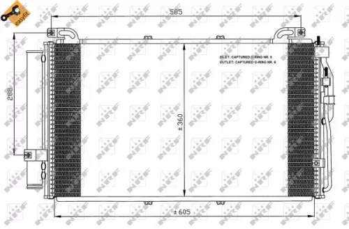 NRF Condenser, air conditioning (35477)
