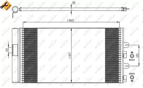 NRF Condenser, air conditioning (35606)