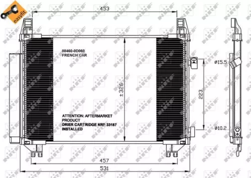 NRF Condenser, air conditioning (35654)
