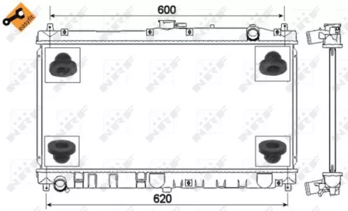 NRF Radiator, engine cooling (53317)