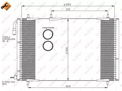 NRF Condenser, air conditioning (35836)