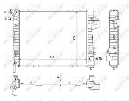 NRF Radiator, engine cooling (53712)