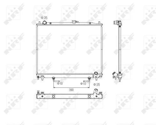 NRF Radiator, engine cooling (53754)