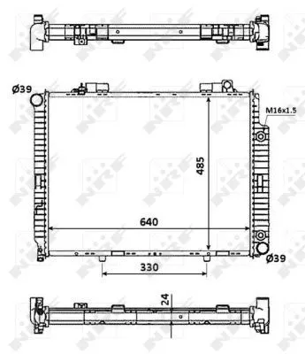 NRF Radiator, engine cooling (53945)