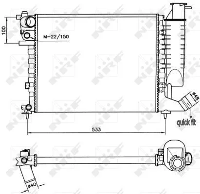 NRF Radiator, engine cooling (58184)