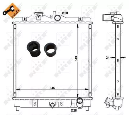 NRF Radiator, engine cooling (506750)