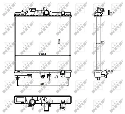NRF Radiator, engine cooling (526356)