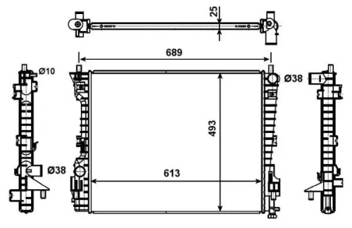 NRF Radiator, engine cooling (53020)