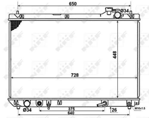 NRF Radiator, engine cooling (58378)