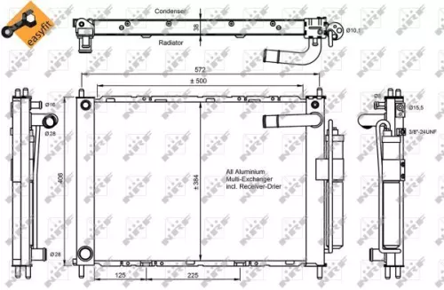 NRF Condenser, air conditioning (350055)