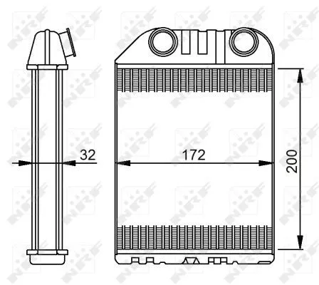 NRF Heat Exchanger, interior heating (54287)