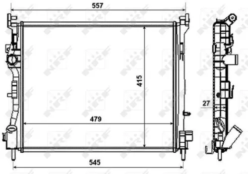 NRF Radiator, engine cooling (58374)
