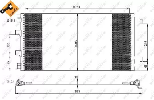 NRF Condenser, air conditioning (35972)