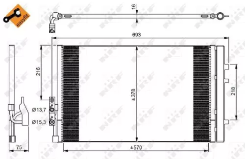 NRF Condenser, air conditioning (350036)