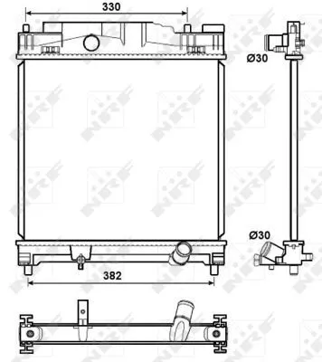 NRF Radiator, engine cooling (53072)