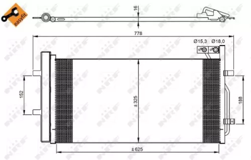 NRF Condenser, air conditioning (350029)