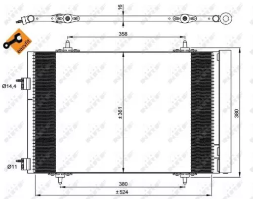 NRF Condenser, air conditioning (35945)