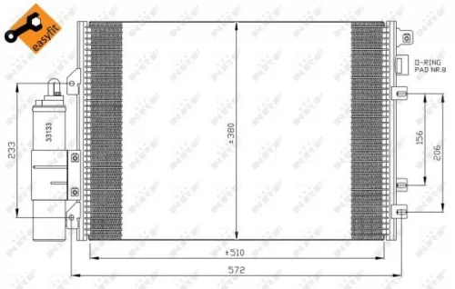NRF Condenser, air conditioning (35967)
