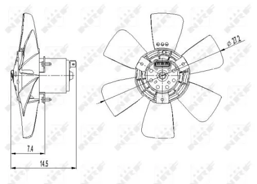 NRF Fan, engine cooling (47390)