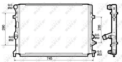 NRF Radiator, engine cooling (53139)