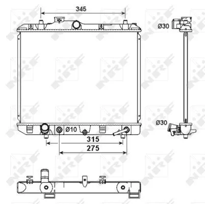 NRF Radiator, engine cooling (53158)