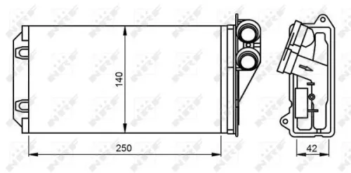 NRF Heat Exchanger, interior heating (54305)