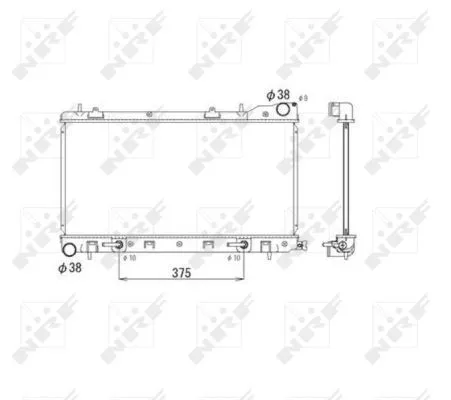NRF Radiator, engine cooling (53596)