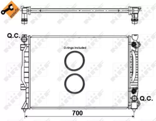NRF Radiator, engine cooling (53444)