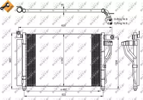 NRF Condenser, air conditioning (35964)