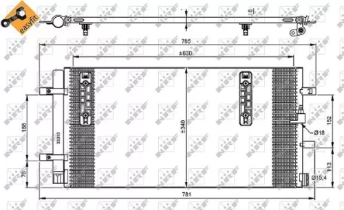 NRF Condenser, air conditioning (35916)