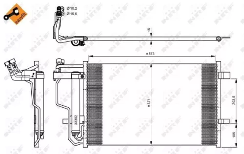 NRF Condenser, air conditioning (35922)