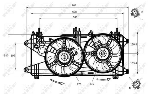 NRF Fan, engine cooling (47231)