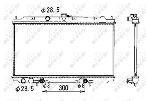 NRF Radiator, engine cooling (53390)