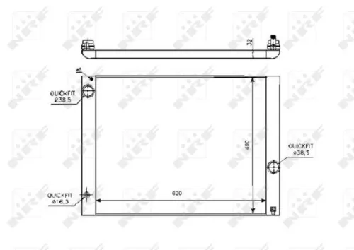 NRF Radiator, engine cooling (53728)