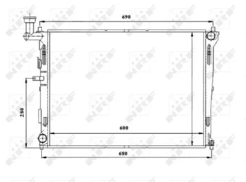 NRF Radiator, engine cooling (53845)